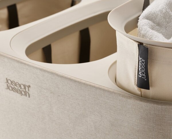 Bézs textil szennyeskosár 90 l Tota Trio – Joseph Joseph