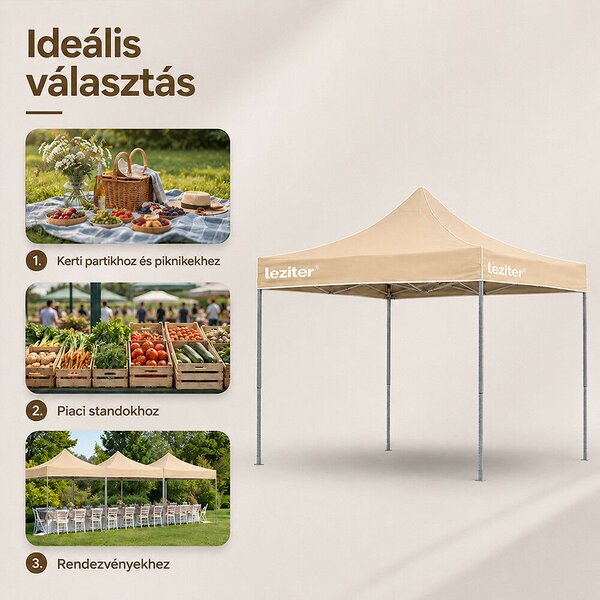 Összecsukható kerti pavilon 3x4,5 m