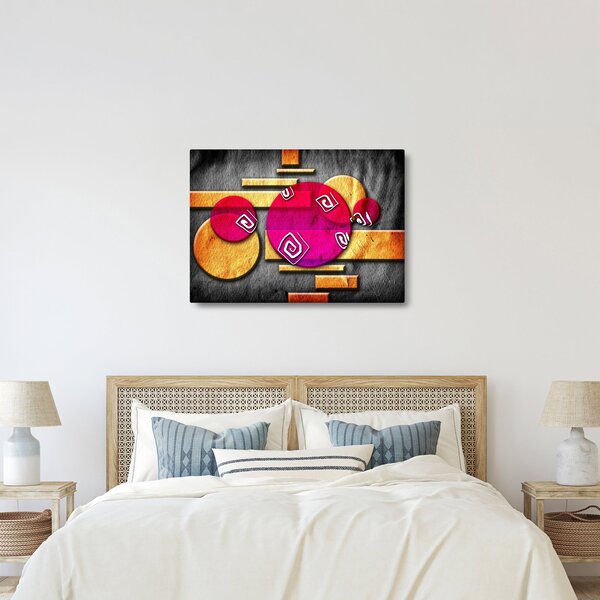 Absztrakt kép történelmi szimbólumokkal (70x50 cm)