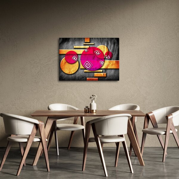 Absztrakt kép történelmi szimbólumokkal (70x50 cm)