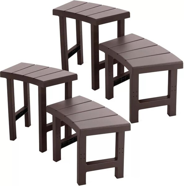 Pad szett, Intex PureSpa, 221 × 76 × 60 cm, barna, 2 közepes és 2 magas pad, összekapcsolható, 160 kg teherbírás, 4 személyes kerek jakuzzihoz (28515)