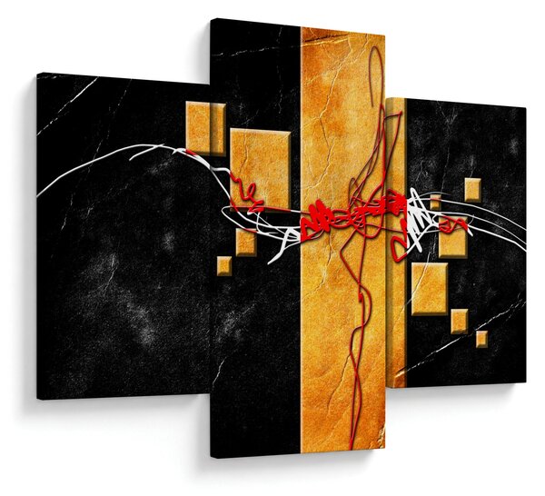 Absztrakt kép - Táncosok (90x60 cm)