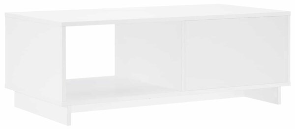 VidaXL Dohányzóasztal Magasfényű Fehér 95 x 50,5 x 35 cm Szerelt Fa