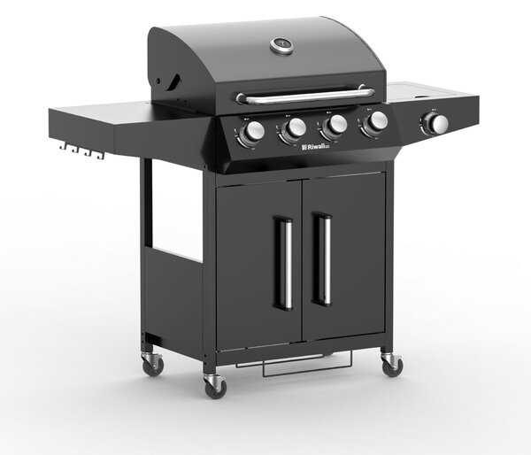Riwall PRO RGG 41 gázüzemű grillsütő 15 kW, 4+1 gázégővel
