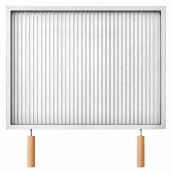 ROZSDAMENTES ACÉL GRILLRÁCS 600 x 500 mm, 8 mm-es PÁLCA, KIVEHETŐ FOGANTYÚK - STANDARD