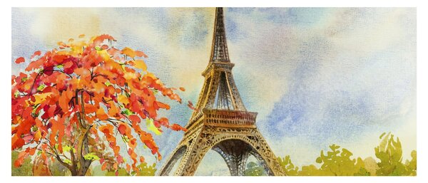Festett kép az Eiffel-torony (120x50 cm)
