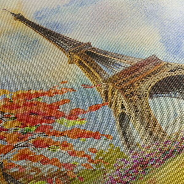 Festett kép az Eiffel-torony (120x50 cm)