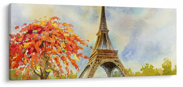 Festett kép az Eiffel-torony (120x50 cm)