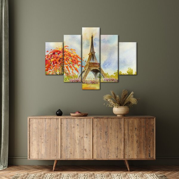 Festett kép az Eiffel-torony (150x105 cm)