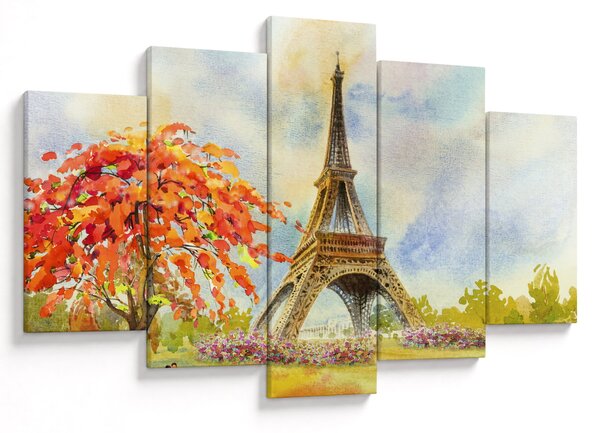Festett kép az Eiffel-torony (150x105 cm)