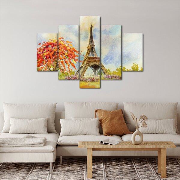 Festett kép az Eiffel-torony (150x105 cm)