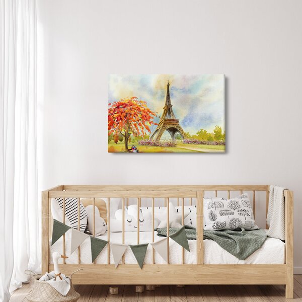 Festett kép az Eiffel-torony (90x60 cm)