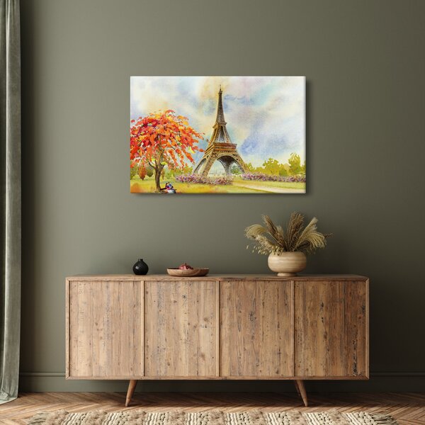 Festett kép az Eiffel-torony (90x60 cm)