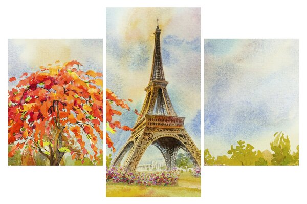 Festett kép az Eiffel-torony (90x60 cm)
