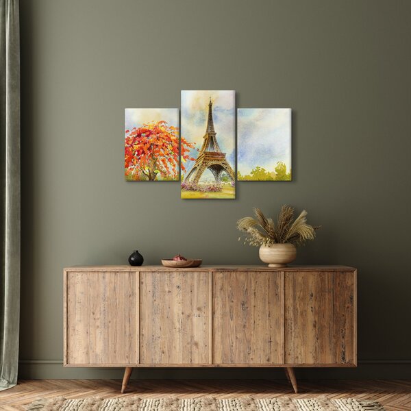 Festett kép az Eiffel-torony (90x60 cm)