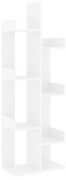 Modern Fehér Könyvespolc - 8 Rekeszes - 140 cm