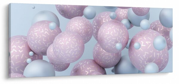 Absztrakt kép - Pasztell gömbök (120x50 cm)
