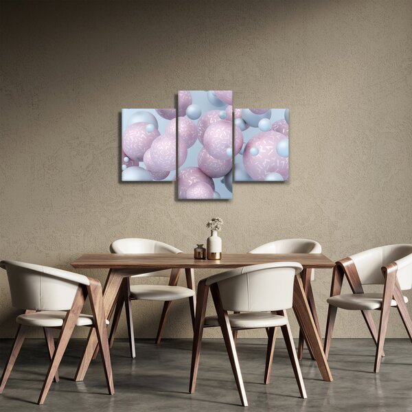 Absztrakt kép - Pasztell gömbök (90x60 cm)