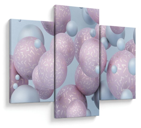 Absztrakt kép - Pasztell gömbök (90x60 cm)