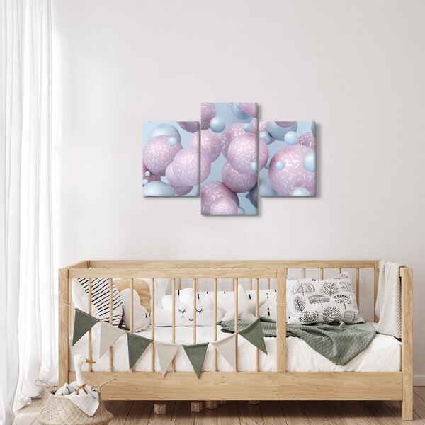 Absztrakt kép - Pasztell gömbök (90x60 cm)