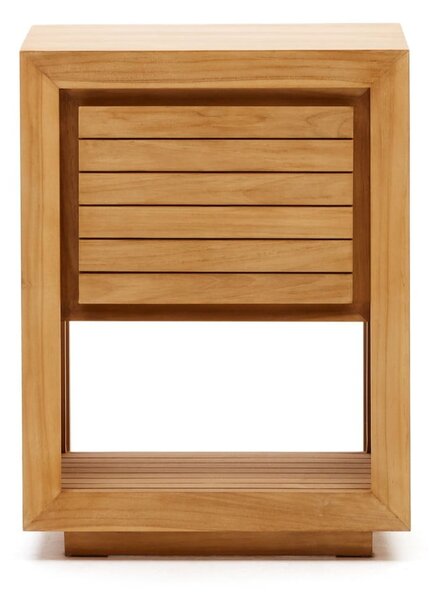 Natúr színű alacsony teakfa mosdó alatti szekrény 60x80 cm Saula – Kave Home