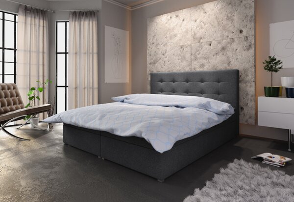 FADO 1 kárpitozott ágy + ágyrács + matrac, 140x200, cosmic97