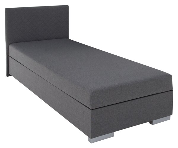 KONDELA Boxspring ágy, egyszemélyes, szürke, 90x200, univerzális, ADARA