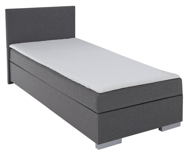 KONDELA Boxspring ágy, egyszemélyes, szürke, 90x200, univerzális, ADARA
