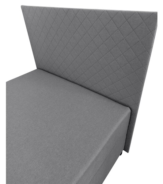 KONDELA Boxspring ágy, egyszemélyes, szürke, 90x200, univerzális, ADARA