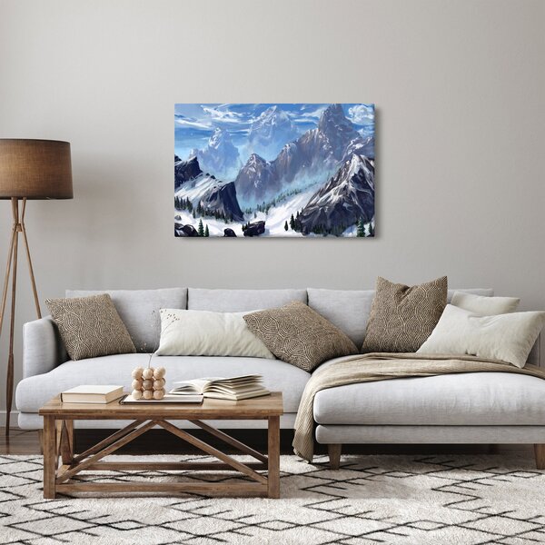 Kép - Festett hegyek (90x60 cm)