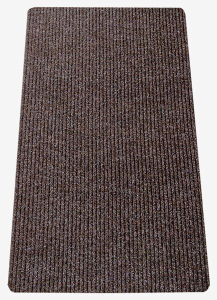 Gumis filc lábtörlő 70x120 cm - Barna színben bordázott mintával