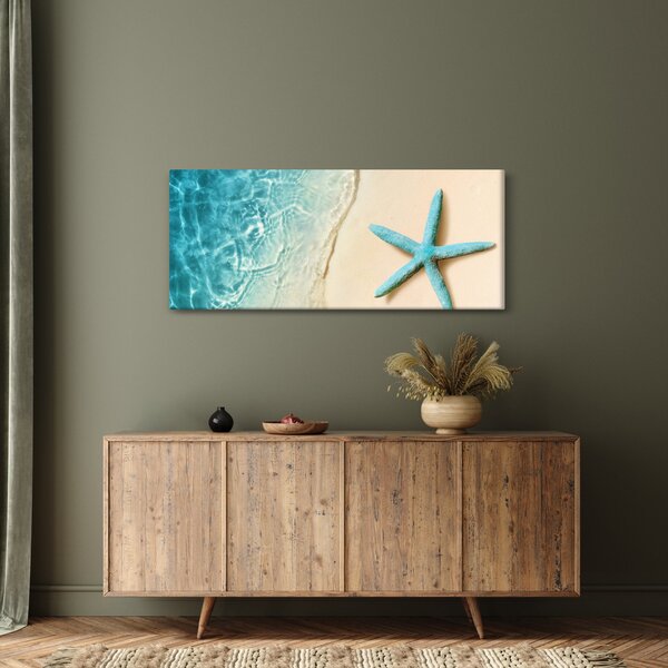 Kép - Tengeri csillag a tengerparton (120x50 cm)