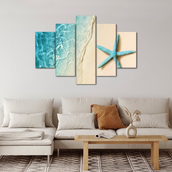Kép - Tengeri csillag a tengerparton (150x105 cm)