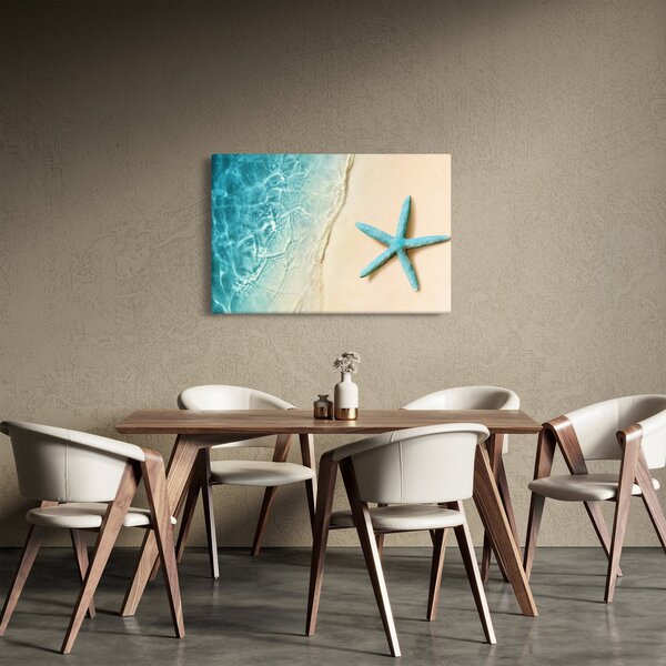 Kép - Tengeri csillag a tengerparton (90x60 cm)