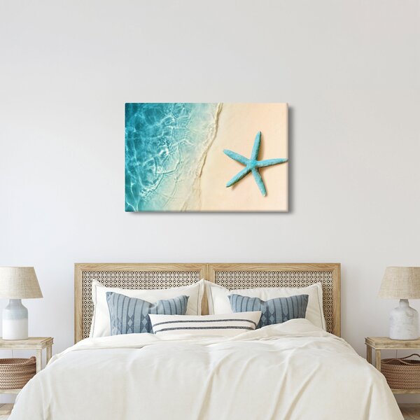 Kép - Tengeri csillag a tengerparton (90x60 cm)