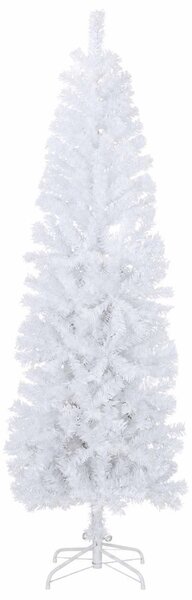 Mű Karcsú Karácsonyi Fa 180 cm 300 LED Meleg fehér PVC és fém