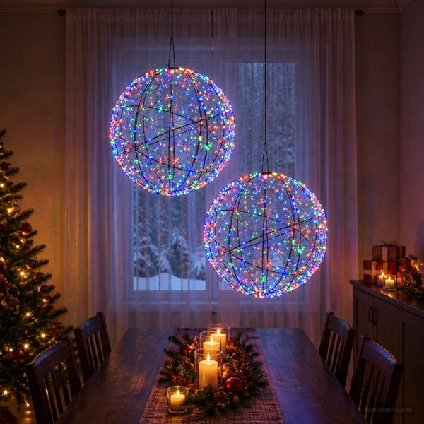 Karácsonyi csúcsdísz világítás 2 db 1900 LED Többszínű