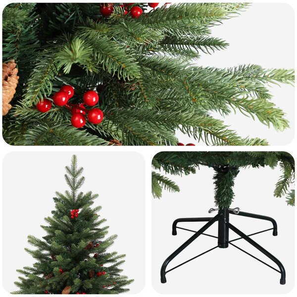 Műanyag Hajtogatós Karácsonyfa 120 cm PVC és fém Zöld