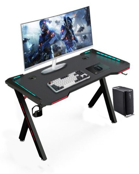 LED-es Gamer asztal, 140 cm x 60 cm !