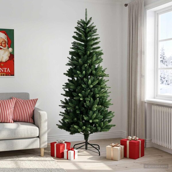Artificial Hinged Christmas Tree 210 cm PE és PVC Zöld