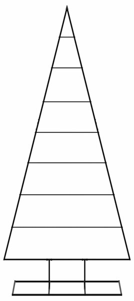 Fém karácsonyfa KUOPIO 210 cm Fém Fekete
