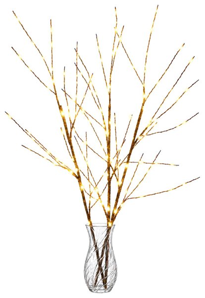 LED-es rézág karácsonyi dekoráció 3 db Barna 62 cm Acél 165 LED