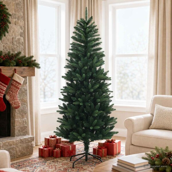 Artificial Hinged Christmas Tree 180 cm PE és PVC Zöld