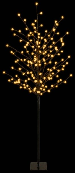 LED-es gömb karácsonyfa Fekete 18 x 18 x 150 cm Acél 185 LED