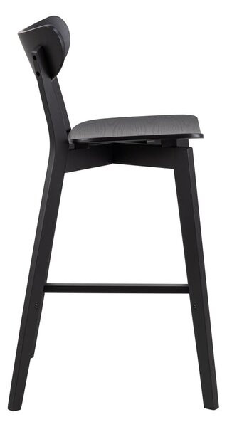 Fekete kaucsukfa bárszék szett 2 db-os 105 cm Roxby – Actona