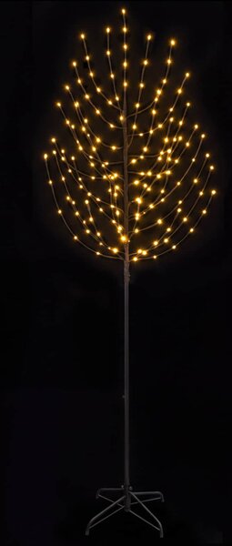 LED Karácsonyi Fenyő Fekete 210 cm Acél 180 LED