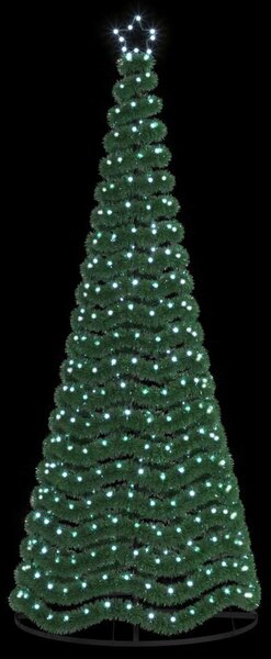 LED-es csillámos műfenyő talppal EKENAS 250 cm 370 LED