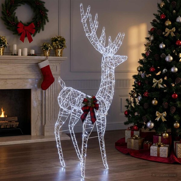 3D karácsonyi rénszarvas LOVIISA 560 LED Hideg fehér