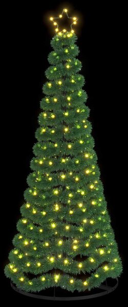 LED-es csillámos műfenyő talppal EKENAS 180 cm 220 LED