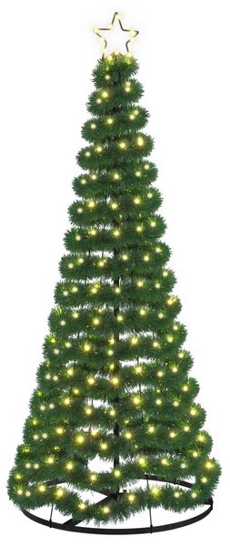 LED-es csillámos műfenyő talppal EKENAS 180 cm 220 LED